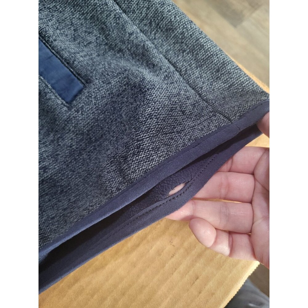 Eddie Bauer Sweater Mens XL Heather Navy Blue Fleece 1/4 Snap Pullover Outdoor - Picture 8 of 8
